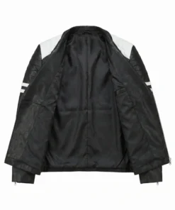 Fight Club Mayhem Tyler Durden Contrast Panel Leather Jacket