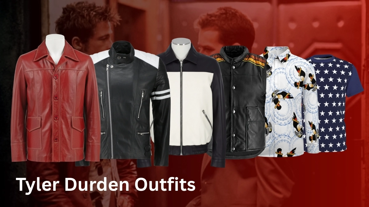 Tyler Durden Clothing Style and Outfits Jacket Shirt And Tshirt