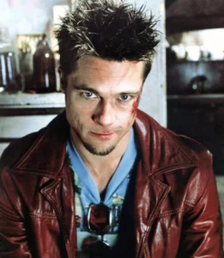 Tyler Durden Fight Club Red Leather Jackets