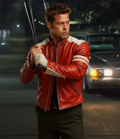 Tyler Durden Leather Jacket Red and White (1)