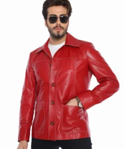Tyler Durden Signature Red Leather Jacket Fight Club (4)