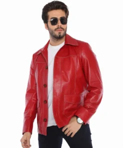 Tyler Durden Signature Red Leather Jacket Fight Club (5)