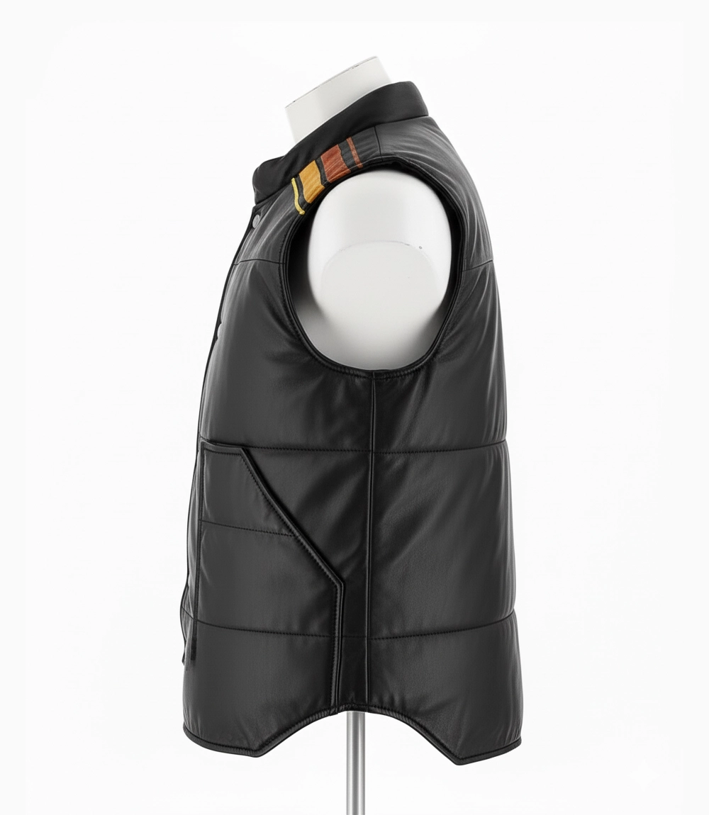 Tyler Vest Vintage Fight Club Leather Vest Tyler Durden Outfit (4)