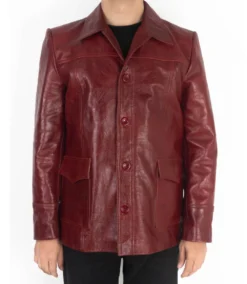 Tyler Durden Fight Club leather jacket front view