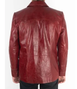 Tyler Durden red leather jacket back view