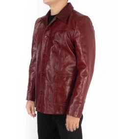 Original Tyler Durden Real Red Leather Jacket